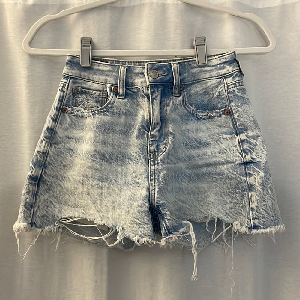 American Eagle Acid Wash Denim Shorts